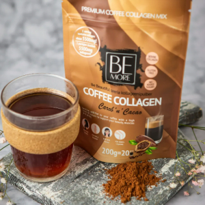 Kohvikollageen kaarobi ja kakaoga